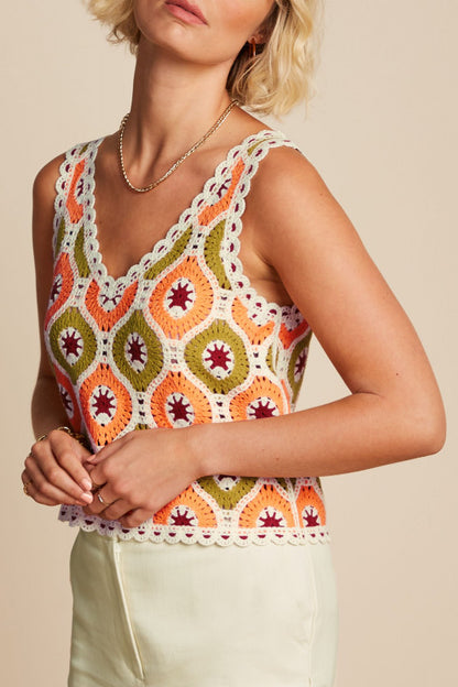 Janis Top Fray Crochet