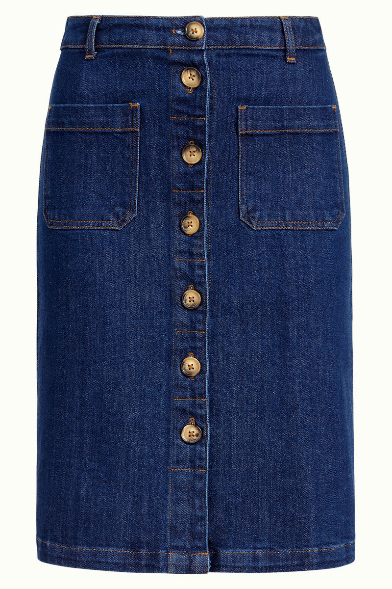 SALE - Angie Pocket Skirt Golden Denim